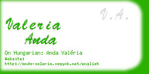 valeria anda business card