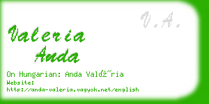 valeria anda business card